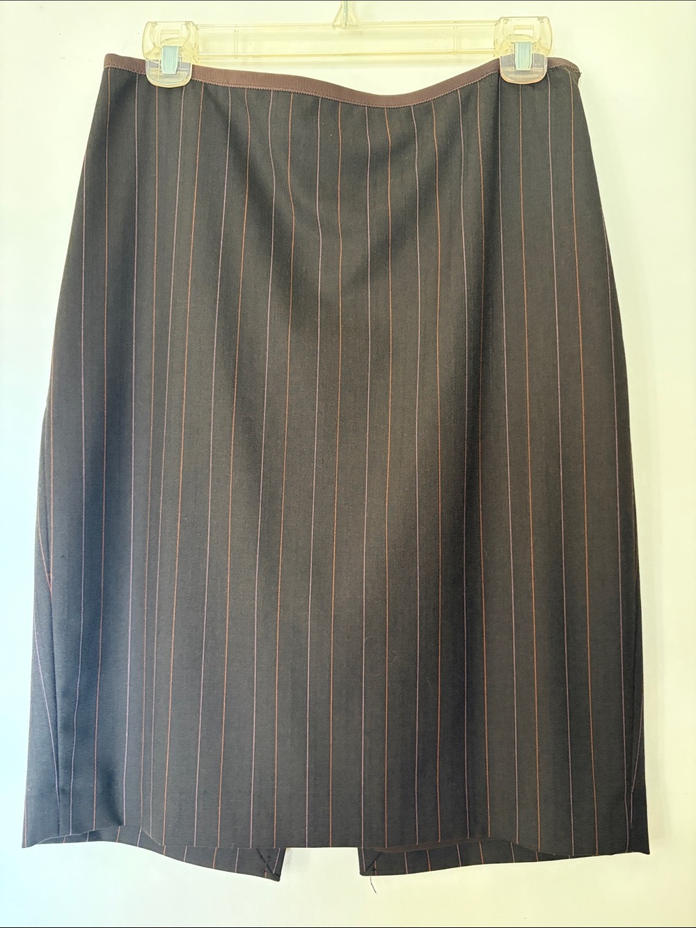 The Limited Brown Pencil Skirt with Pinstripes